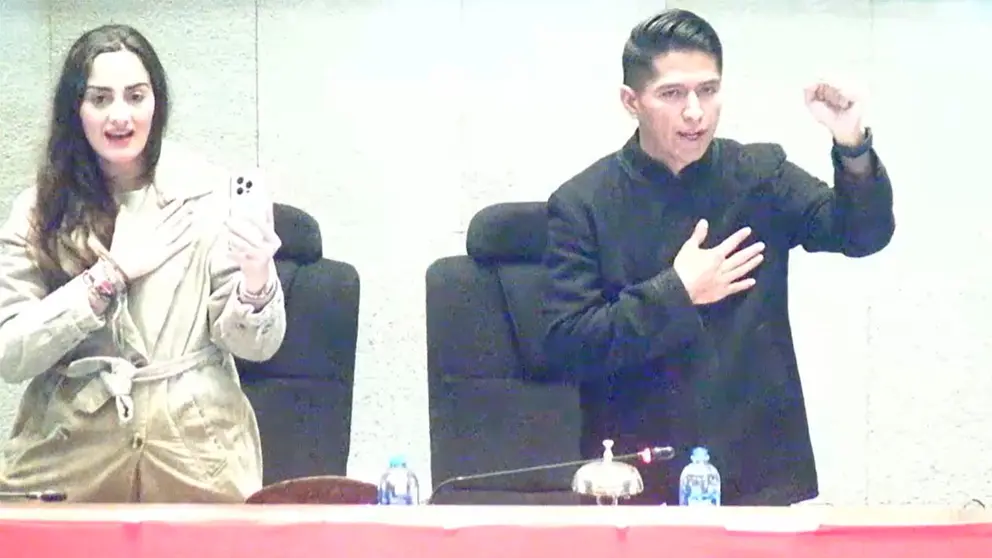 Los senadores Luisa Nayar y Andr&oacute;nico Rodr&iacute;guez./ ERBOL