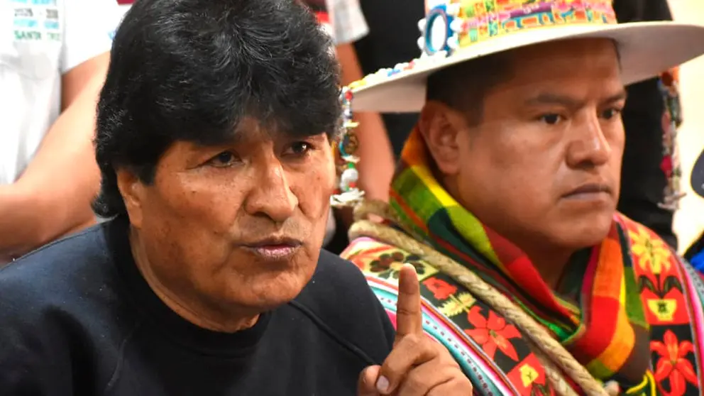 El expresidente Evo Morales en conferencia de prensa./ No&eacute; Portugal
