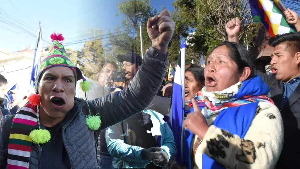 Enfrentamientos entre "arcistas" y "evistas" marcaron el inicio del Encuentro Multipartidario por la Democracia, en el TSE de La Paz. APG