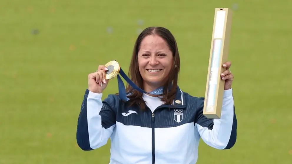 La tiradora de Guatemala, Adriana Ruano, llevó el himno guatemalteco a los Juegos Olímpicos París 2024, cosechando una medalla de oro, la primera en su historia./ FACEBOOK