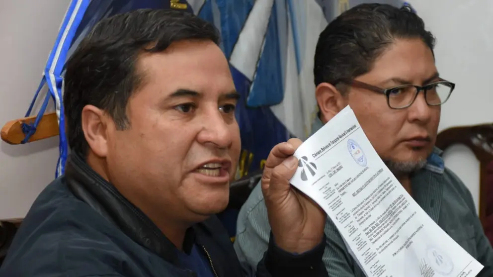 El presidente de la C&aacute;mara Boliviana del Transporte Pesado, H&eacute;ctor Mercado. APG