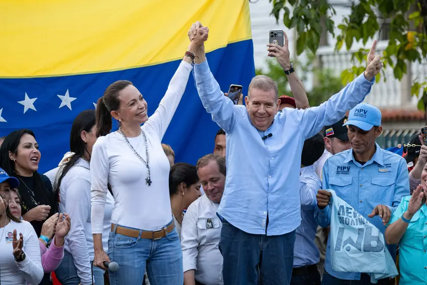 Mar&iacute;a Corina Machada y Edmundo Gonz&aacute;lez. EL NACIONAL