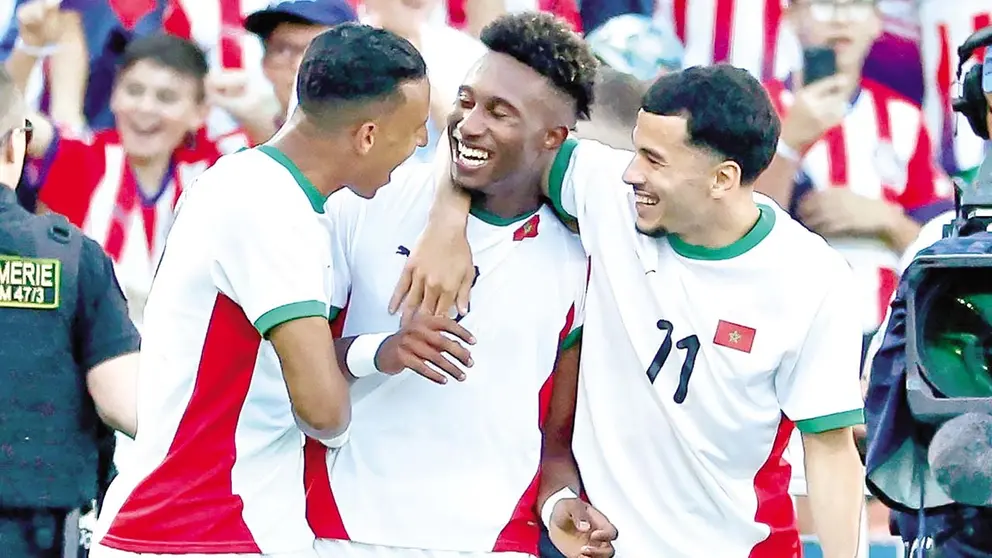 Los Leones del Atlas festejan una conquista./ CLARO SPORT