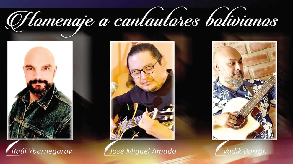 Arte promocional del evento &lsquo;Homenaje a cantautores bolivianos&rsquo;./ EL MES&Oacute;N DEL CANTOR