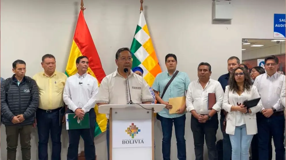 Presidente Luis Arce hace consideraciones sobre el alcance de los acuerdos. Foto/captura Btv