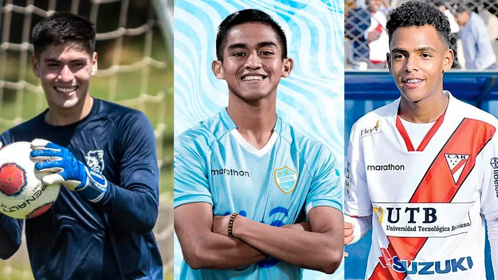 Tres de los jugadores juveniles de la selecci&oacute;n Pedro Poveda, Gabriel Monta&ntilde;o y Mauricio Paniagua, todos convocados para las pr&oacute;ximas dos fechas de la Verde. COMP OPINI&Oacute;N