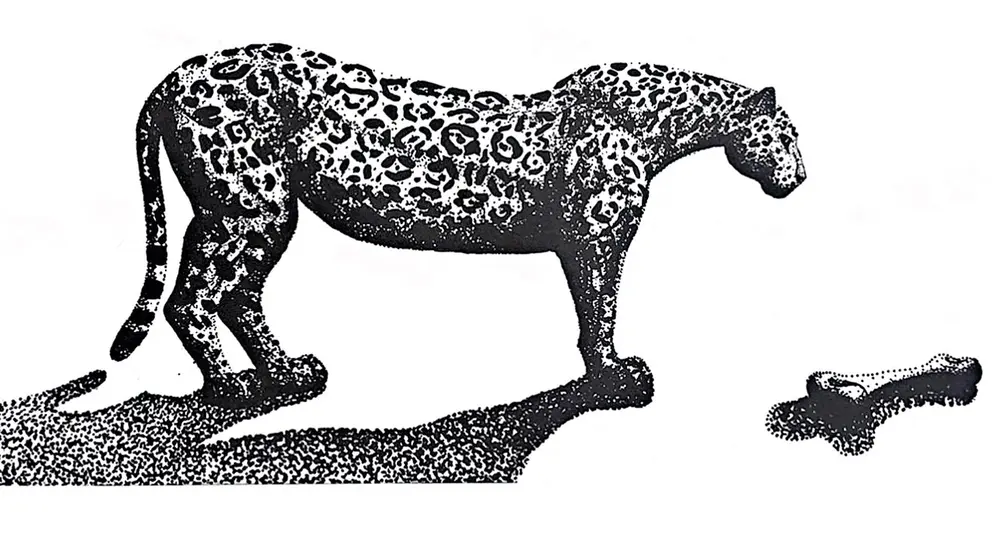 Una obra litogr&aacute;fica que estar&aacute; en exposici&oacute;n, titula "La casa ed los jaguares"./  CORTES&Iacute;A