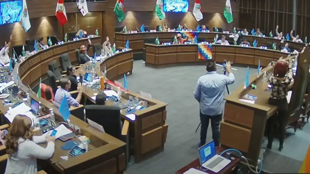 La Cámara de Senadores en sesiones pasadas. ERBOL