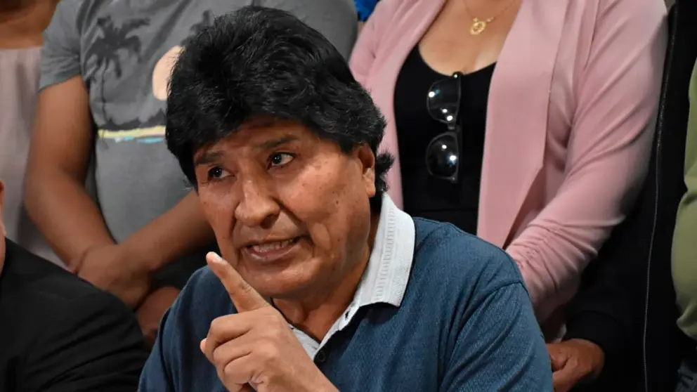 El expresidente Evo Morales en conferencia de prensa./ NO&Eacute; PORTUGAL