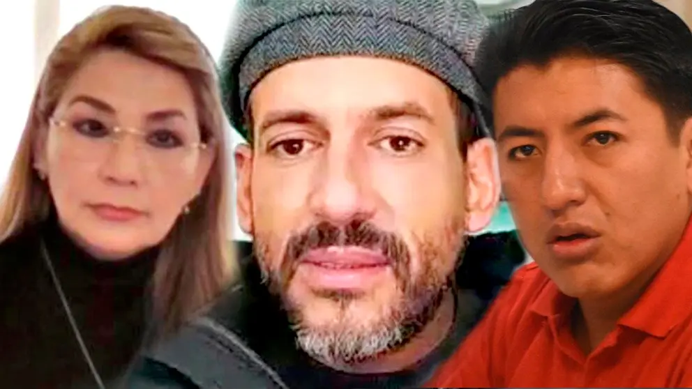 Jeanine &Aacute;&ntilde;ez, Fernando Camacho y Marco Pumari./ ARCHIVO