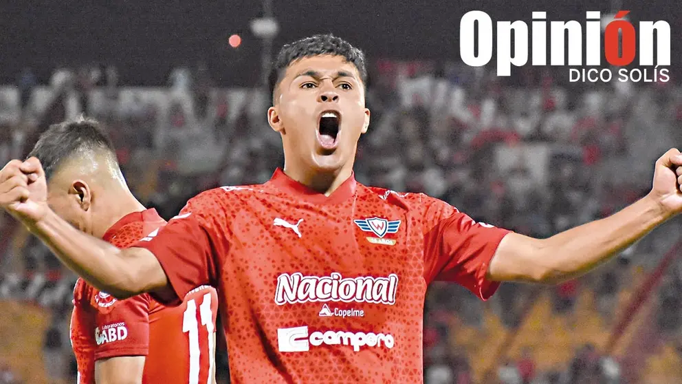 Héctor Bobadilla, la figura de Wilster ante Blooming por aportar con un doblete,  celebra uno de sus tantos. / DICO SOLÍS