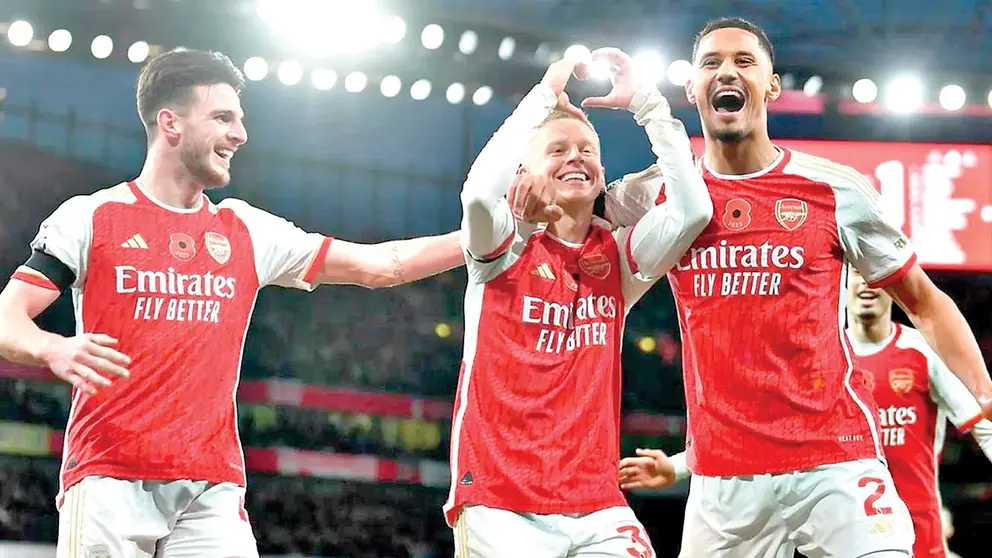 El Gunner celebra un gol en un duelo pasado./ EL GR&Aacute;FICO