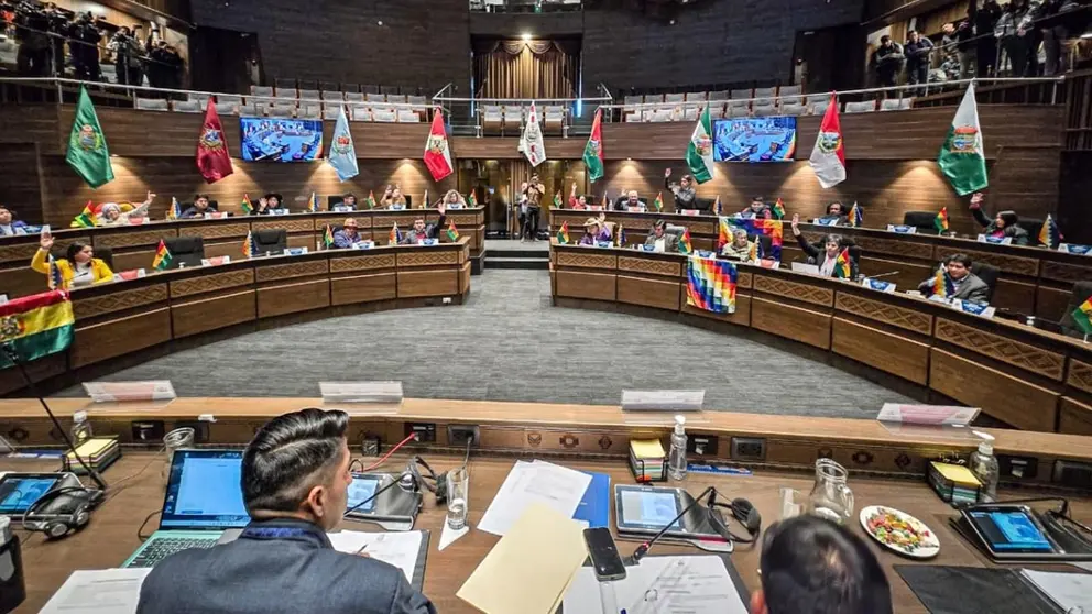 La C&aacute;mara de Senadores en una sesi&oacute;n. ARCHIVO