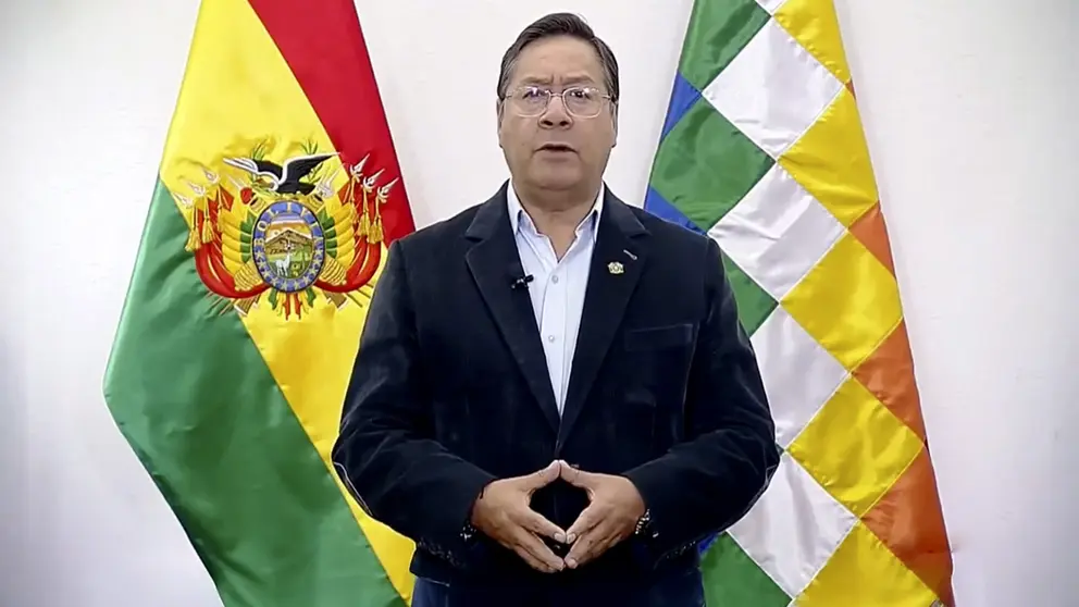 Luis Arce, presidente de Bolivia en conferencia de prensa./ Foto: RRSS
