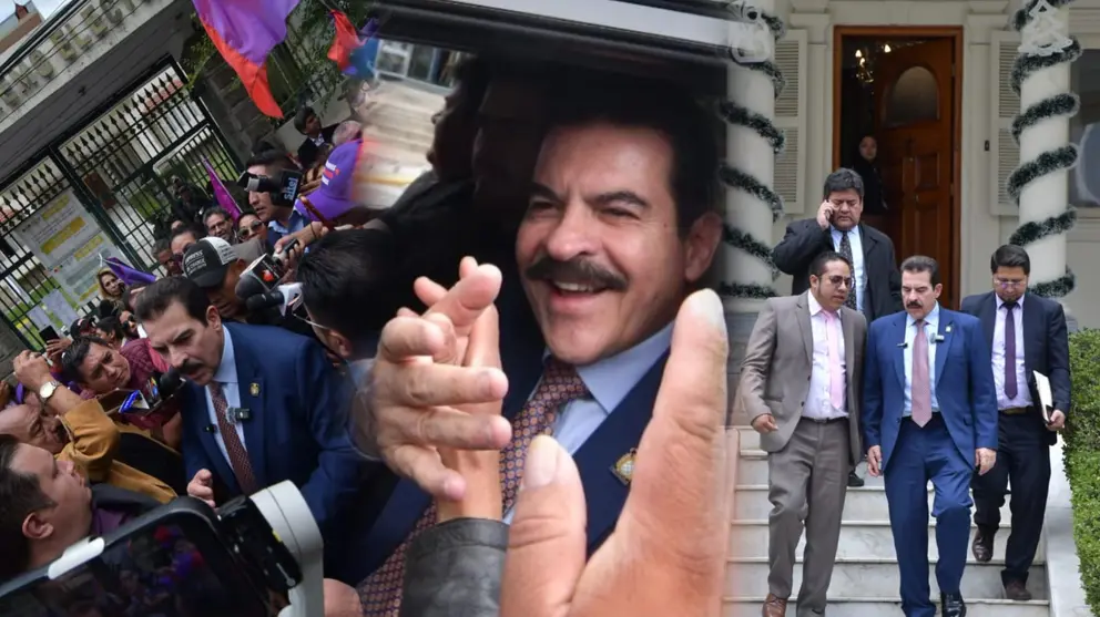 Manfred Reyes Villa entrega firmas al TSE para ser partido. APG