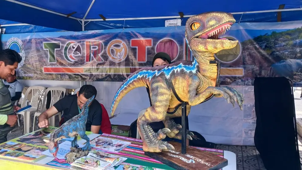 El stand del municipio de Toro Toro en la Feria de Turismo, el 29 de noviembre. ANDREA SILES
