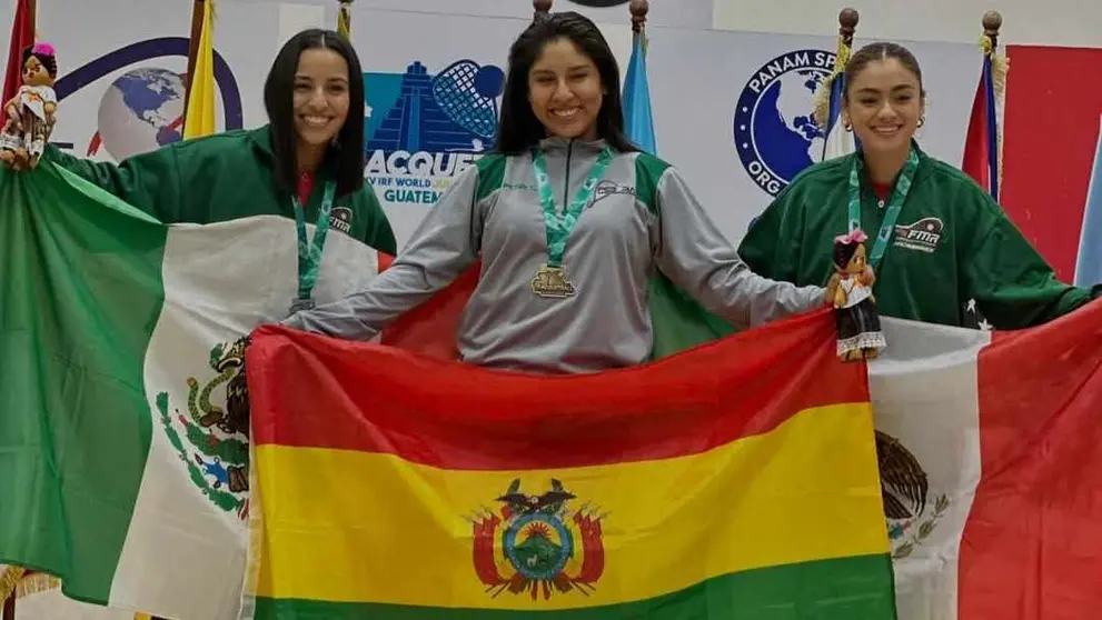 Camila Rivero conquista el oro en el Mundial Junior de Racquetball 2024. FACEBOOK CAMILA RIVERO.