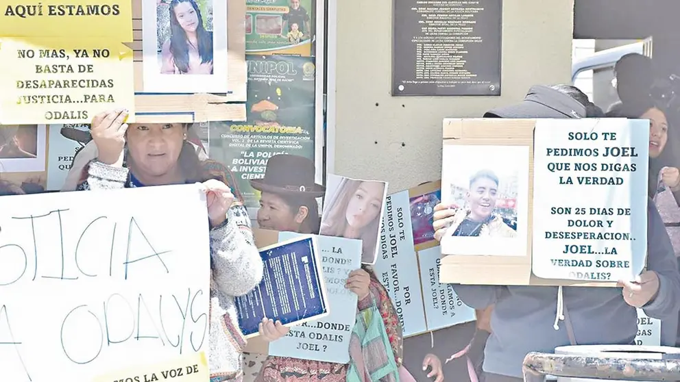 Familiares y amigos piden al principal sospechoso que brinde informaci&oacute;n sobre el paradero de Odalys. / APG