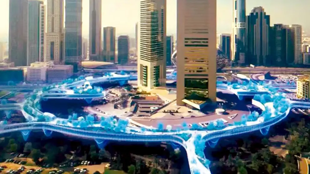 Dubai prevé instalar aire acondicionado en sus aceras./ LA VANGUARDIA