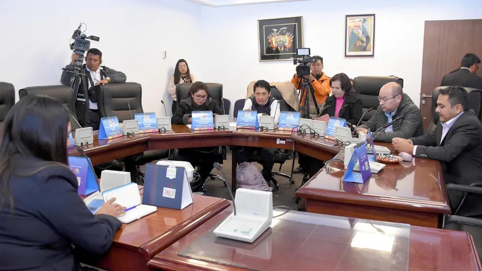 Sesión de la Comisión de Constitución, donde se debate el Proyecto de Ley de Escaños./ APG