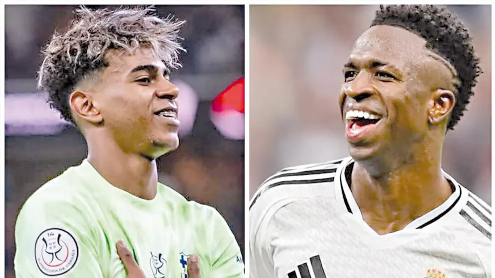Lamine Yamal (i) y Vinicius Junior (d) son los &ldquo;llamados&rdquo; a marcar la diferencia en el Blaugrana y el Merengue,  respectivamente.  / FACEBOOK FC BARCELONA Y REAL MADRID
