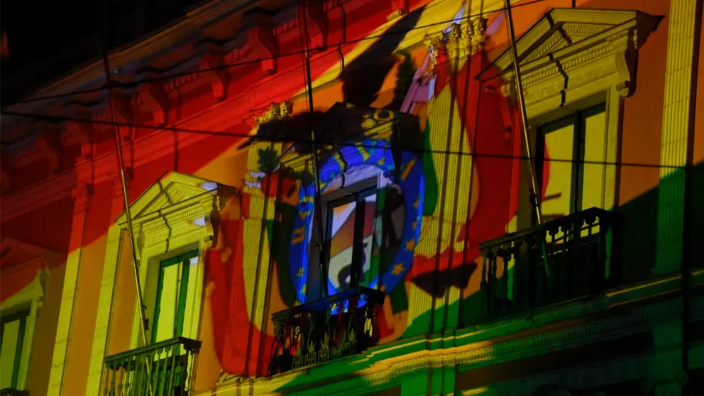Una proyecci&oacute;n realizada durante el lanzamiento de la agenda del Bicentenario. APG