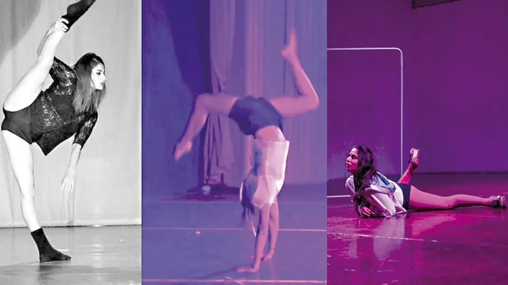 Las bailarinas y directoras del encuentro Alicia Avilés, Alejandra Díaz y Micaela Hurtado./  CORTESÍA