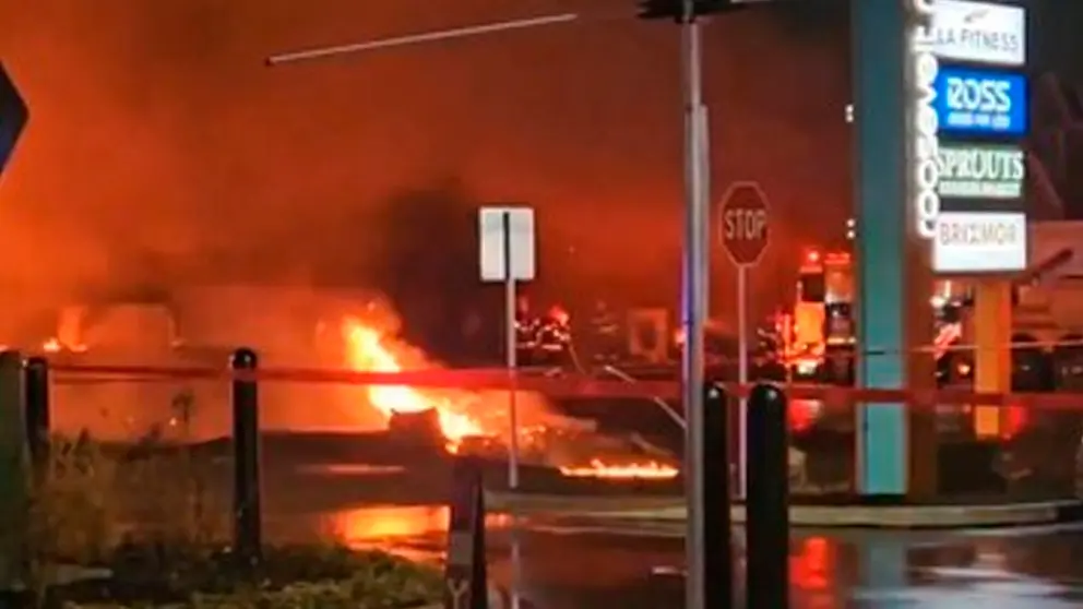 Captura de video del accidente de avi&oacute;n. RRSS