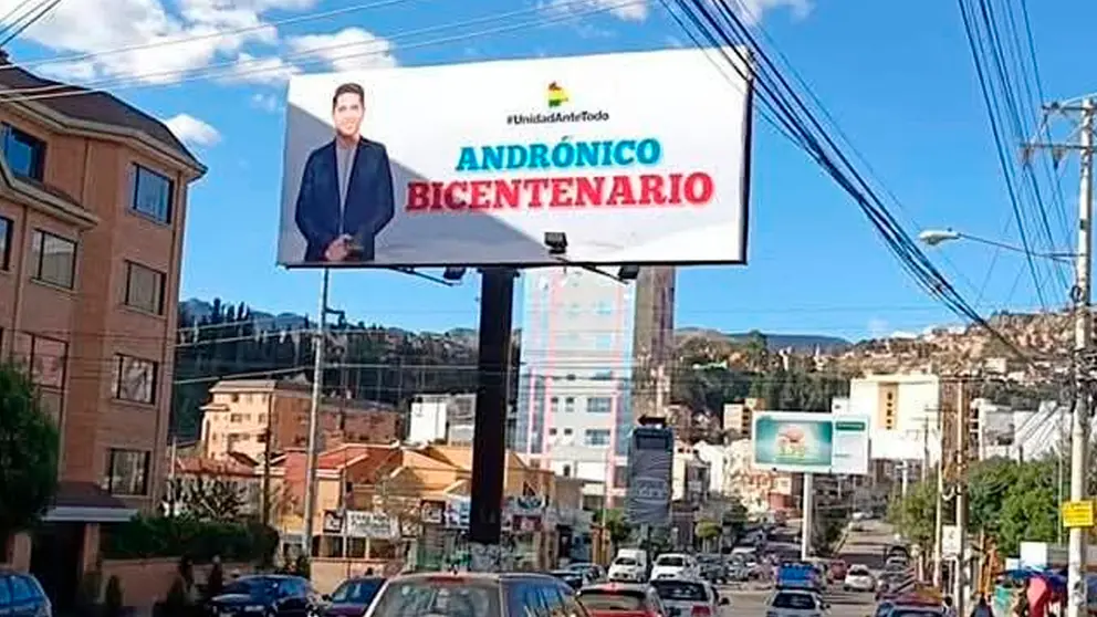 Una propaganda sobre una posible candidatura de Andr&oacute;nico Rodr&iacute;guez. RRSS