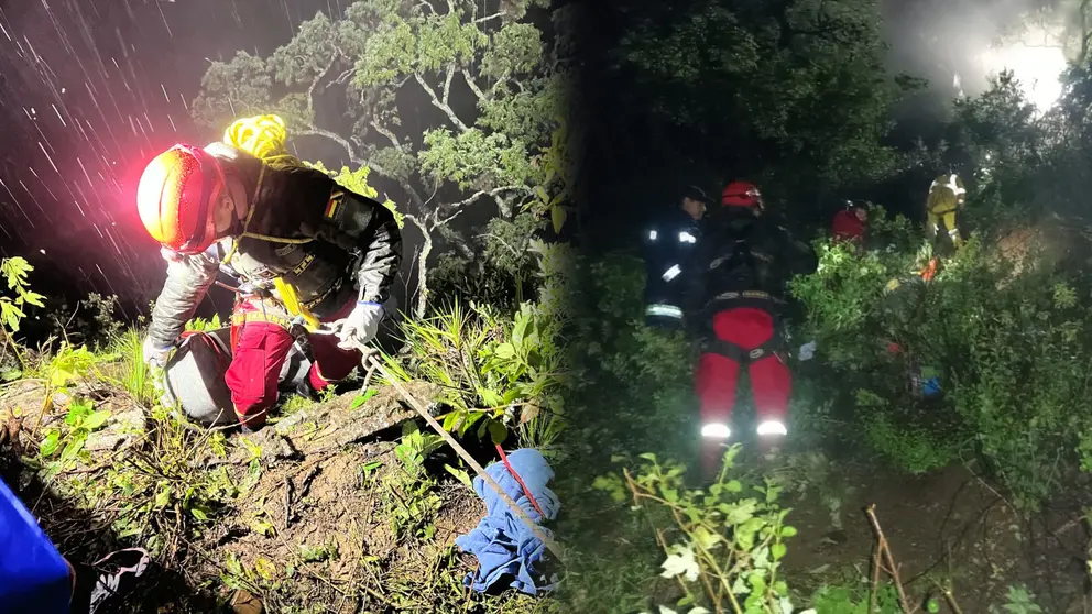 Bomberos de la Polic&iacute;a rescata el cuerpo de la v&iacute;ctima en Mizque, Cochabamba. BOMBEROS