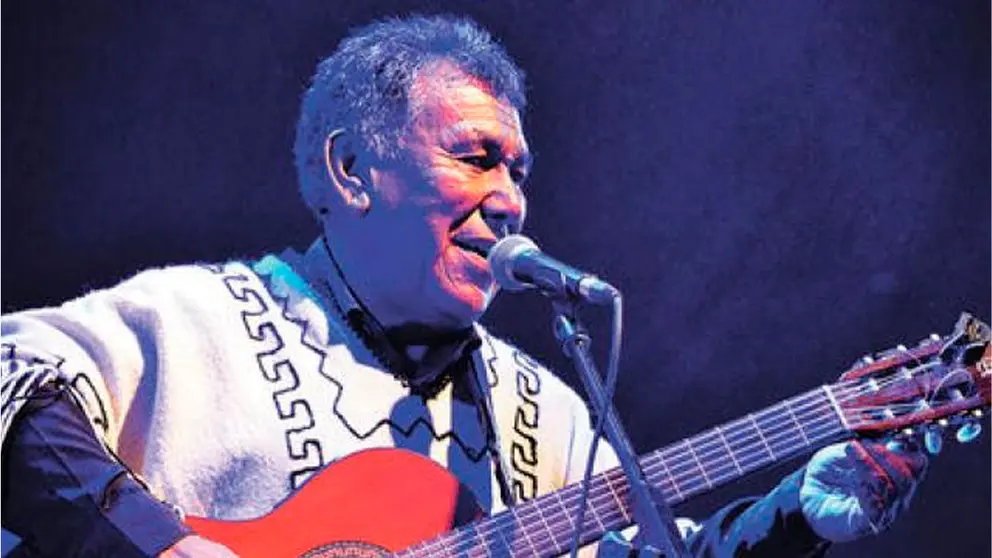 El cantante y fundador de Los Kjarkas, Gonzalo Hermosa. RRSS