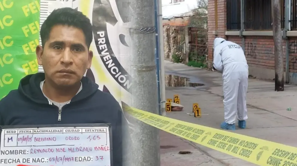Reynaldo Jos&eacute; Medrano Ib&aacute;&ntilde;ez (i), quien fue sentenciado a 30 a&ntilde;os por el delito de feminicidio. Al lado (d), el lugar donde Costa fue hallada sin vida. RRSS