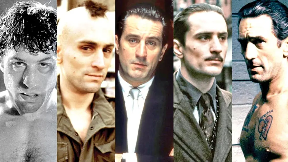 El actor, director y productor estadounidense Robert De Niro interpretando distintos papeles./ COMPOSICI&Oacute;N OPINI&Oacute;N