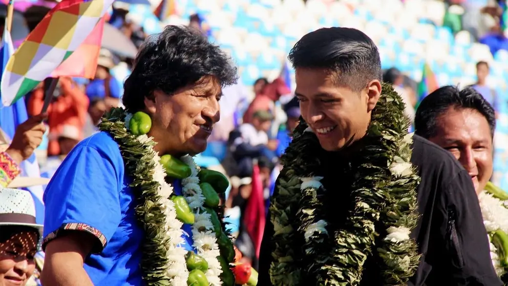 Evo Morales y Andr&oacute;nico Rodr&iacute;guez./ ARCHIVO
