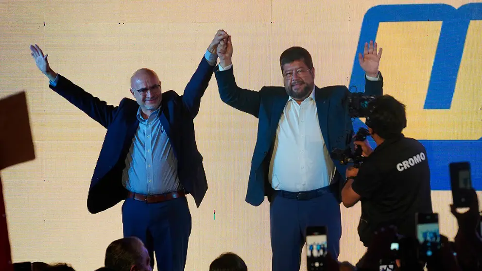 Doria Medina y su candidato a vicepresidente./ APG
