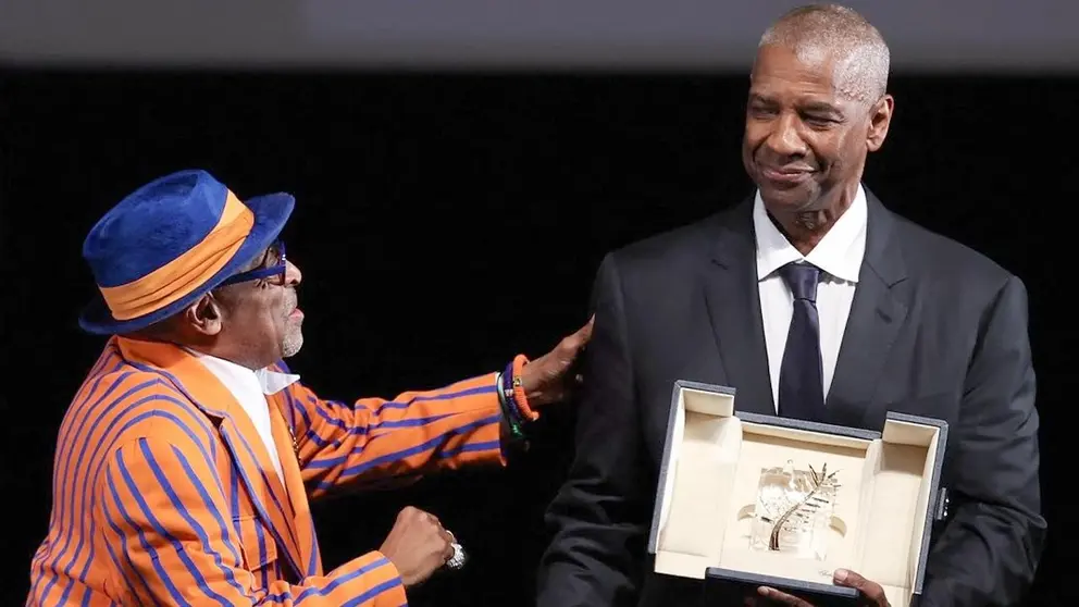 El actor de Hollywood Denzel Washington recibi&oacute; en la s&eacute;ptima jornada del Festival de Cannes una Palma de Oro./ RRSS