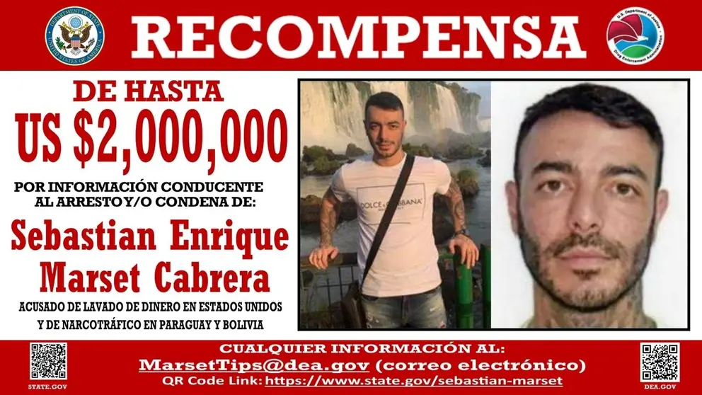 Afiche de recompensa por Sebasti&aacute;n Marset.