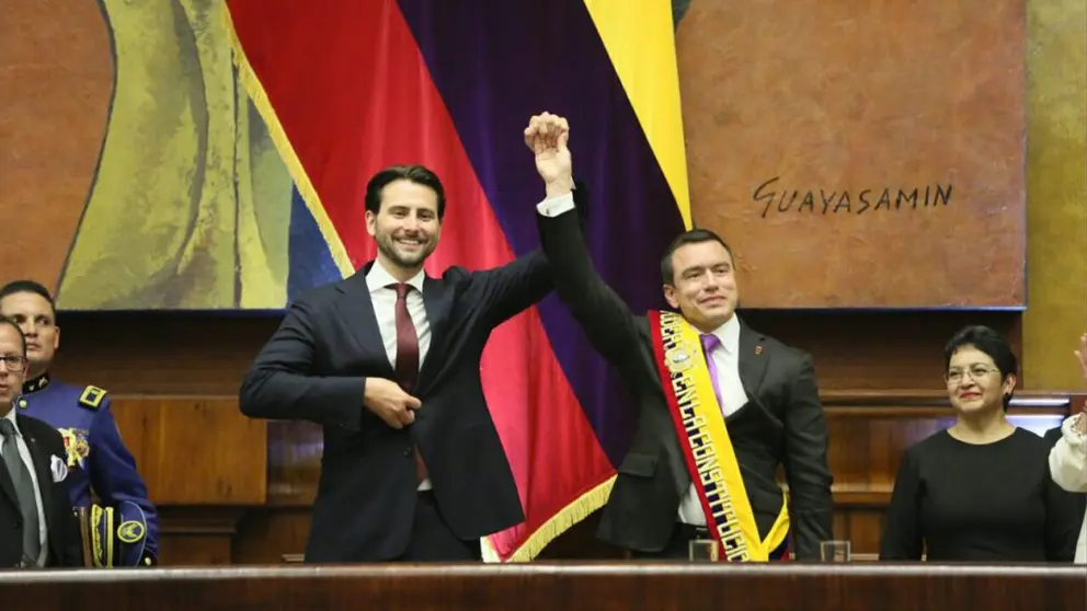 Noboa inicia un nuevo mandato como presidente de Ecuador. ASAMBLEA NACIONAL DE ECUADOR.