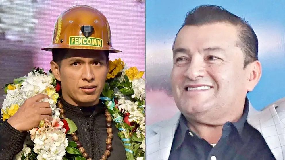 El titular del Senado, Andr&oacute;nico Rodr&iacute;guez (i), y el l&iacute;der de UCS, Jhonny Fern&aacute;ndez. / APG