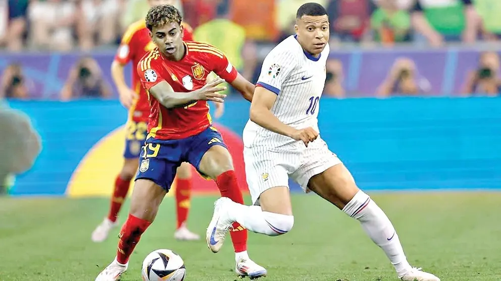 Lamine Yamal y Kylian Mbapp&eacute; estrellas de Espa&ntilde;a y Francia./  SPORT