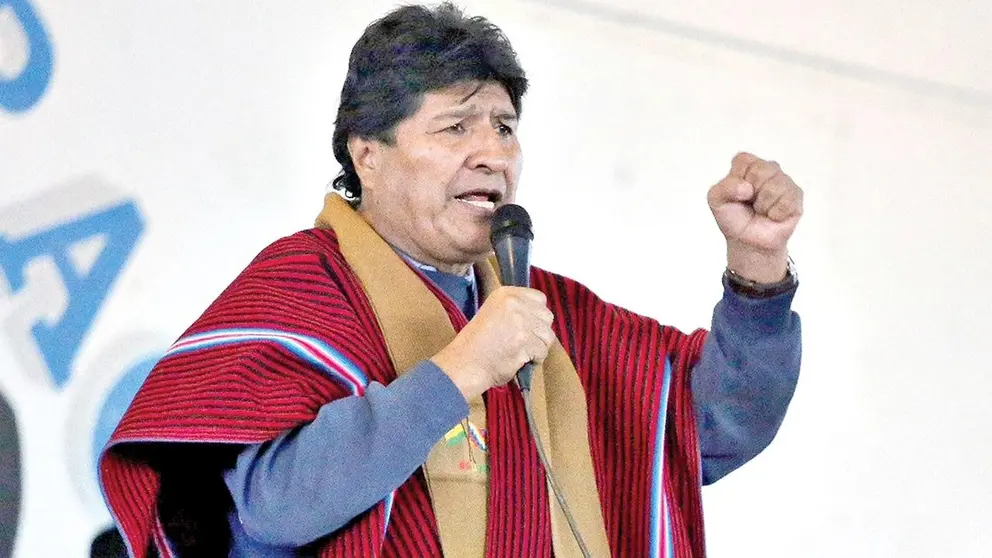 Evo Morales, durante un discurso./ FACEBOOK EVO MORALES AYMA