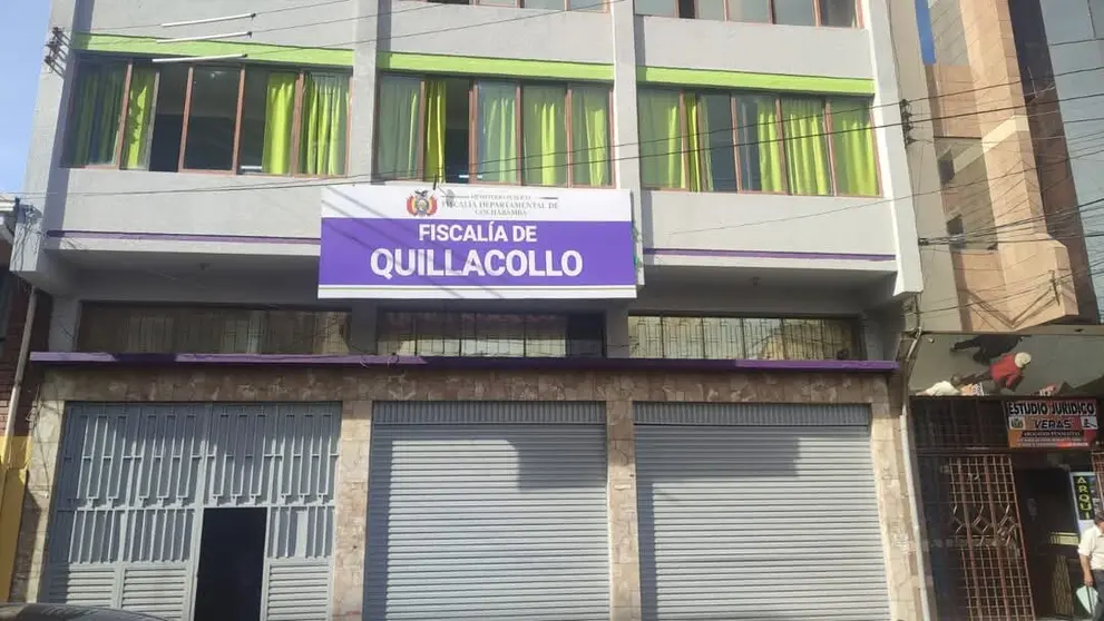 Frontis de la Fiscal&iacute;a de Quillacollo. FISCAL&Iacute;A