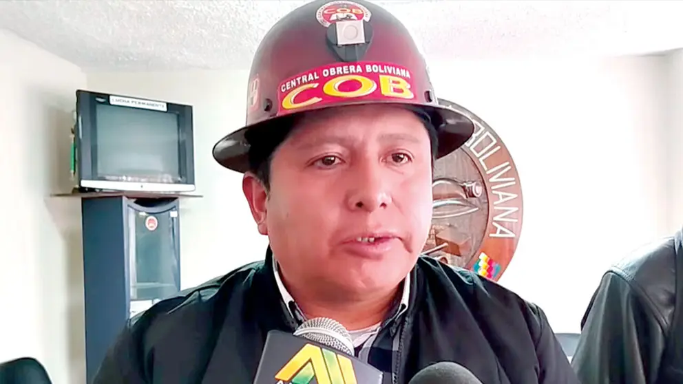 El secretario Ejecutivo de la COB, Juan Carlos Huarachi./ ERBOL