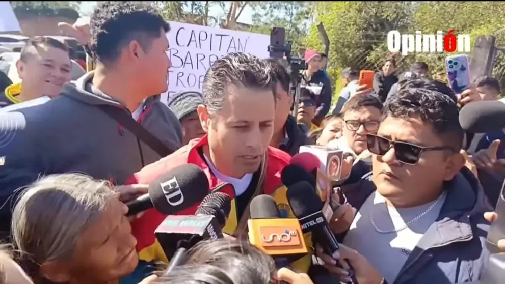 Edman Lara, antes de ingresar al juzgado de La Guardia. CAPTURA DE PANTALLA