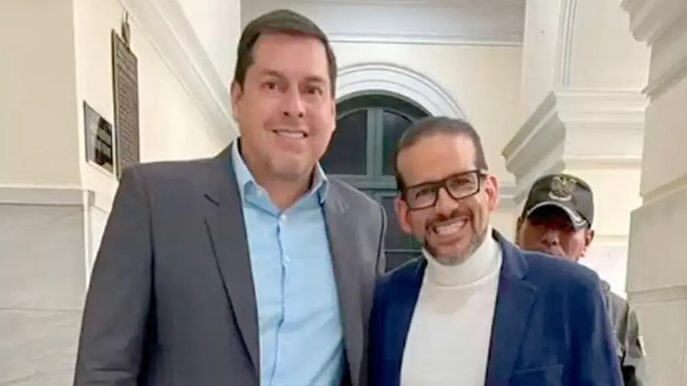 El abogado Martín Camacho y Luis Fernando Camacho./ ARCHIVO