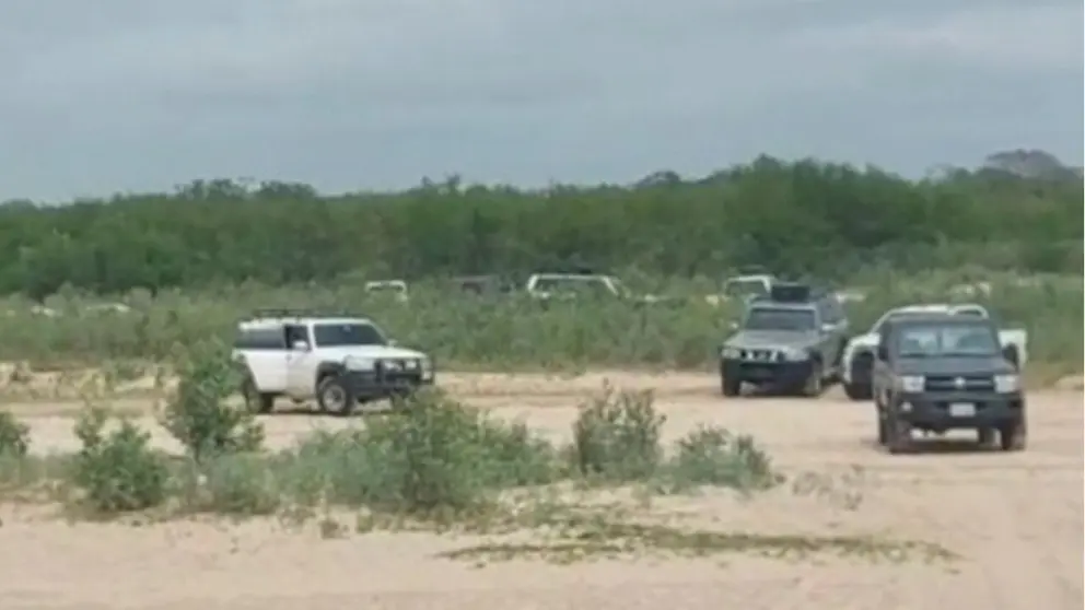 Momento del operativo realizado en Warnes. TOMADA DE ABI