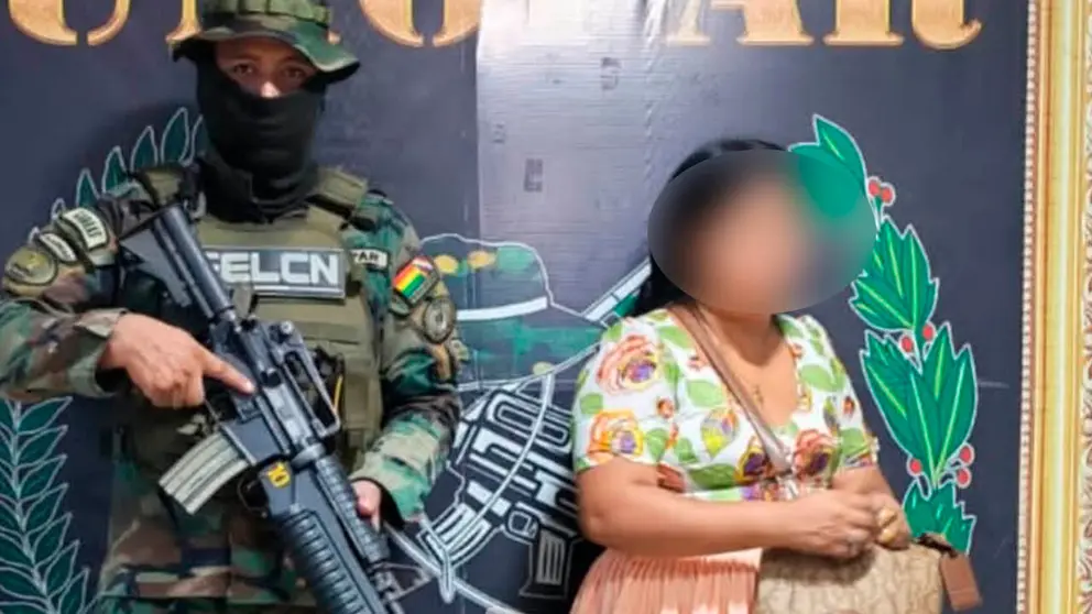 La acusada, tras ser detenida. RRSS