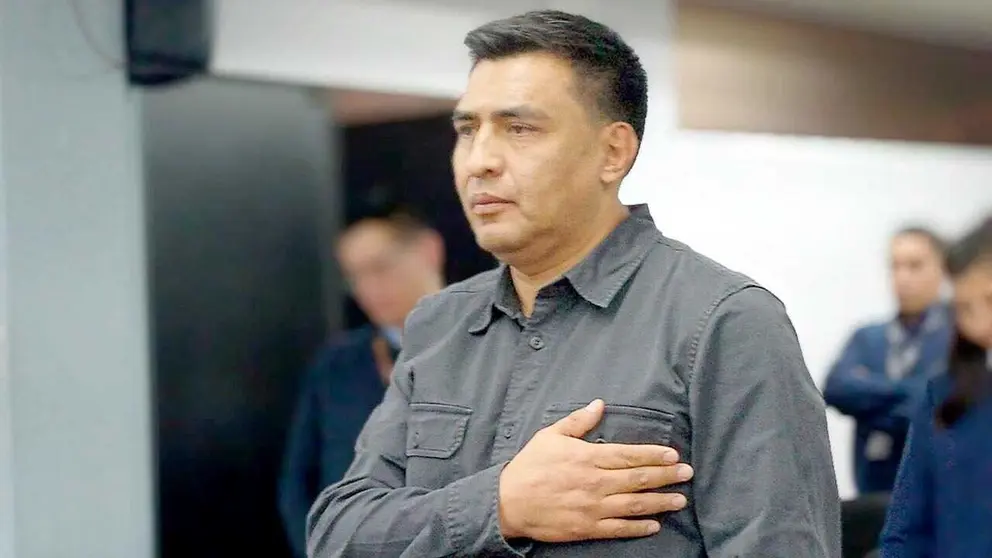 Eddy Álvaro Antezana cuando fue posesionado el 10 de octubre./ ERBOL