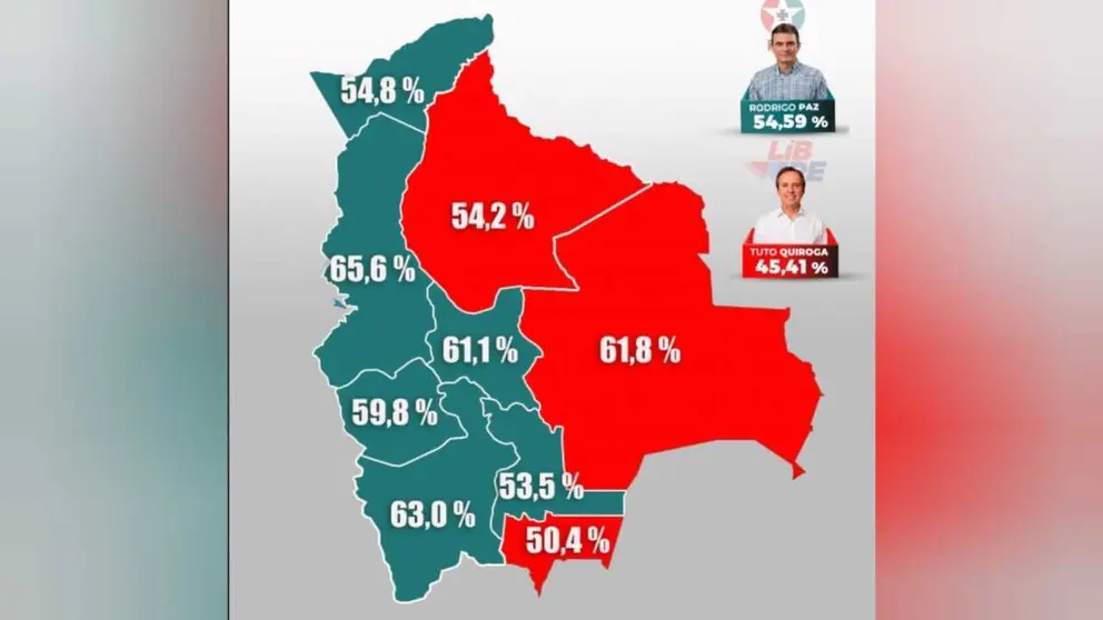 Este es el mapa electoral donde triunf&oacute; el PDC./ COMPOSICI&Oacute;N OPINI&Oacute;N