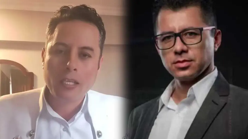 El vicepresidente Edmand Lara (i) y el ministro de Justicia, Freddy Vidovic (d). COMPOSI&Oacute;N OPINI&Oacute;N